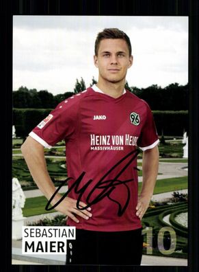 Sebastian Maier Autogrammkarte Hannover 96 2016-17 Original Signiert