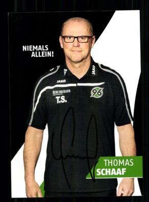 Thomas Schaaf Autogrammkarte Hannover 96 2015-16 Original Signiert