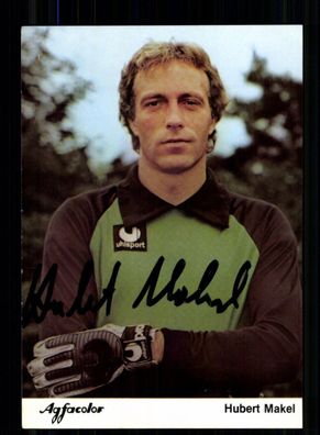 Hubert Makel Autogrammkarte Bayer Leverkusen 1981-82 Original Signiert
