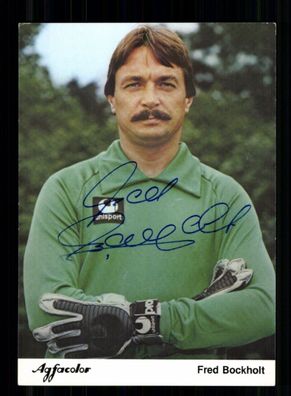 Fred Bockholt Autogrammkarte Bayer Leverkusen 1981-82 Original Signiert