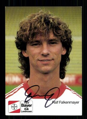 Ralf Falkenmayer Autogrammkarte Bayer Leverkusen 1988-89 Original Signiert