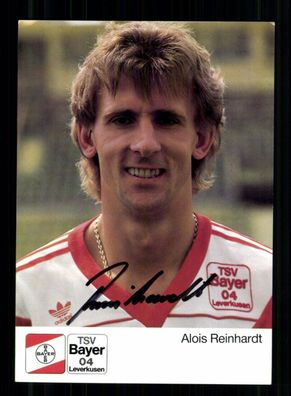 Alois Reinhardt Autogrammkarte Bayer Leverkusen 1989-90 Original Signiert