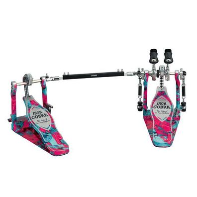 Tama Doppelpedal hp900pwmcs Iron Cobra 900 Marble Coral Swirl