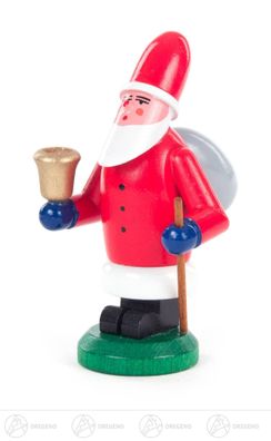 Weihnachtliche Miniatur Ruprecht mit Kerzenhalter für Kerze d=7mm H=ca 8 cm NEU