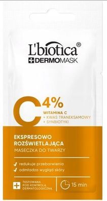 L'Biotica Dermomask Gesichtsmaske 8 ml mit Vitamin C