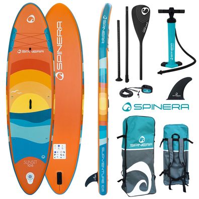 Spinera Supventure Sunset 10'6 - SUP Board Stand Up Paddle Board Komplettset