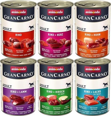 Animonda Dog GranCarno | 6X 400g Mixpack Hundefutter nass