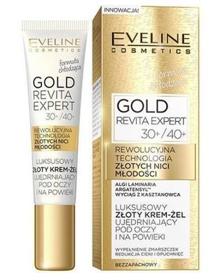 Eveline Gold Revita Expert Augen- & Lidgel, 15ml - Anti-Falten Straffung Wirkung