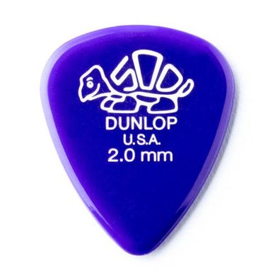 Dunlop Delrin 500 Plektren - 2,00 mm - purpur (1, 3, 6, 12 oder 72 Stück)