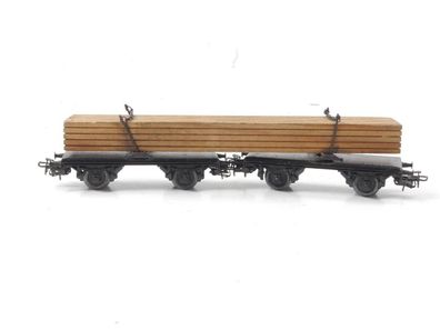 Märklin H0 4512 Güterwagen Langholzwagen Drehschemelwagen mit Holzladung