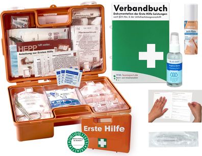 Verbandkasten (K) ARR. DIN 13157 DSGVO + Hygienespray & Sprühpflaster