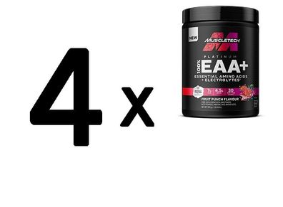 4 x Platinum 100% EAA+, Fruit Punch - 393g