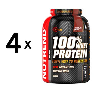 4 x 100% Whey Protein, Chocolate Cocoa - 2250g