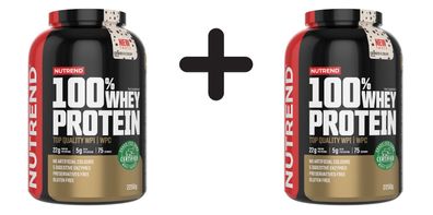 2 x 100% Whey Protein, Cookies & Cream - 2250g