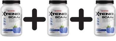 3 x Xtend, Blue Raspberry - 1248g