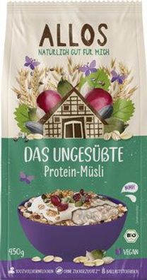 Allos 3x Das Ungesüßte Protein-Müsli 450g