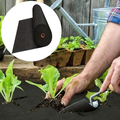 Unkrautvlies 1x30m Rolle Schwarz Schutzvlies Gartenvlies Unkrautfolie Mulchvlies