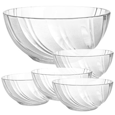 5 x Glasschalen SET Dessertschale Knabberschale Müslischalen Salat Obstschale