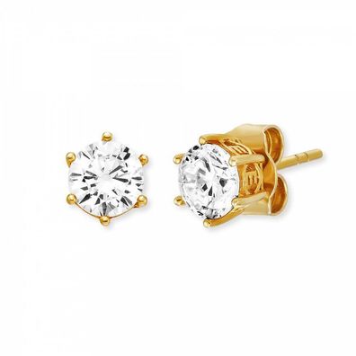 Ohrstecker - Shiny - Silber Gold Plated - Zirkonia
