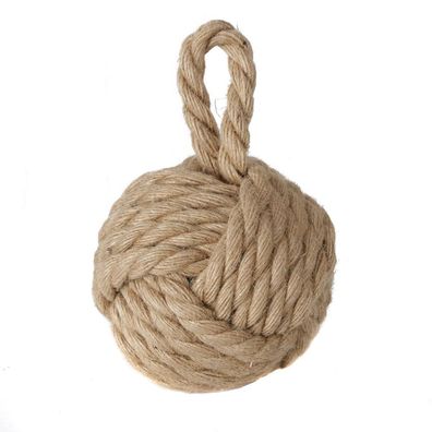 Türstopper TAMPEN natur aus Jute Seilknoten maritm H23cm Strandhaus Deko - BRAUN