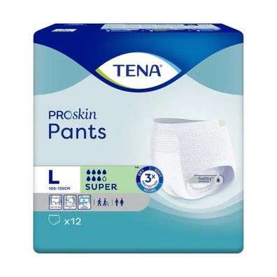 TENA Pants Super Inkontinenzpants Gr. L | Packung (12 Stück) (Gr. L)