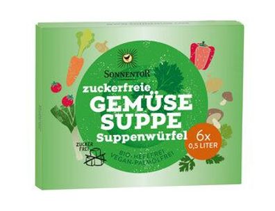 Sonnentor 6x Zuckerfreie Gemüsesuppe Suppenwürfel 66g