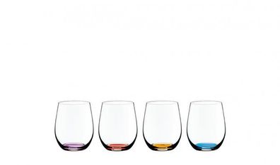 Riedel Vorteilsset 4 Gläser HAPPY "O" Vol. 2 5414/88 und 4 EKM Living Trinkhalme