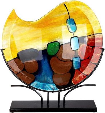 Casablanca Glasart, Vase, rund, "Murano", Glas, mehrfarbig, , L. 10 cm, B. 46 cm, ...