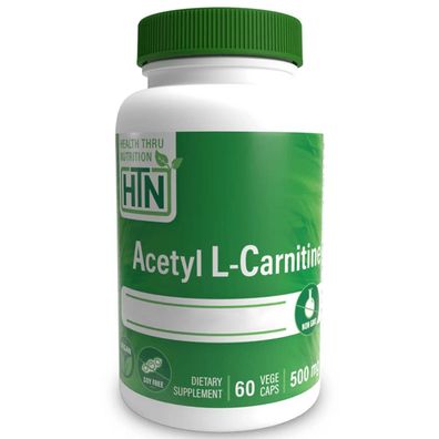 Health Thru Nutrition, Acetyl L-Carnitine, 500mg, 60 Veg. Kapseln