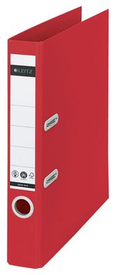 LEITZ 10190025 Qualitäts-Ordner Recycle 180°, A4, 50mm, klimaneutral, rot