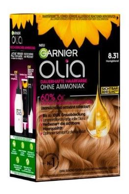 Garnier Olia Goldblond Haarfarbe 8.31, 60% natürliche Blütenöle