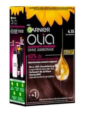 Glanzvolle Haarfärbe-Erfahrung: Garnier Olia 4.15 Iced Chocolate