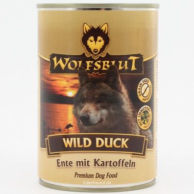 Wolfsblut ¦ Wild Duck - 6 x 395g ¦ nasses Hundefutter in Dosen