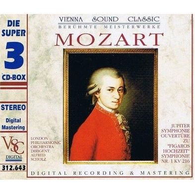 Wolfgang Amadeus Mozart London Philharmonic Orchestra 3-CD Berühmte Meisterwerke: