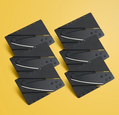 Precorn 6x Kreditkarten-Messer Faltmesser Klappmesser Camping-Messer Taschenmesser