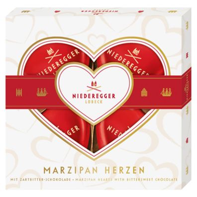 Niederegger Marzipan Herzen 4 Herzen - 50g