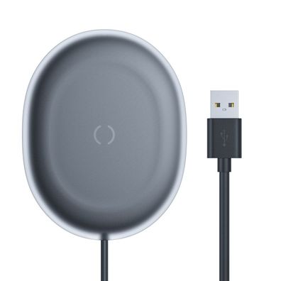 Baseus Jelly 15 W kabelloses Ladegerät für Kopfhörer + USB-Kabel - USB Typ C schwarz