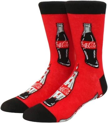 Coca-Cola Socken mit Kultigem Flaschen in 3/4-Länge mit Coca 360° Rundum-Motiv