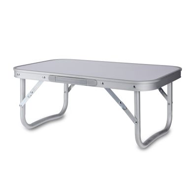 Mini Campingtisch weiß klappbar - 56 x 34 cm - Alu Picknick Angler Klapp Tisch