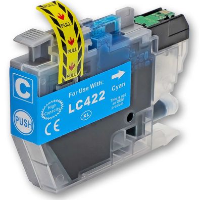 Kompatibel Brother LC-422 XL C Cyan Blau Druckerpatrone für 1500 Seiten von Gigao