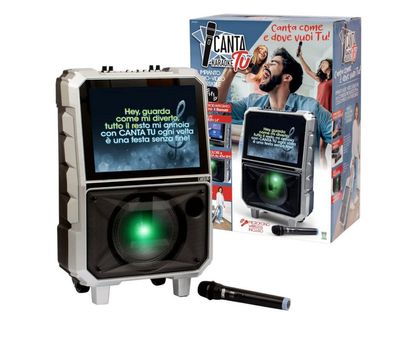 Partylautsprecher Karaoke LC-Display Bluetooth Lichteffekte Touch und Mikro