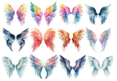 Bügelbild Bügelmotiv Flügel Engelsflügel Elfe Fee Engel verschiedene Größen