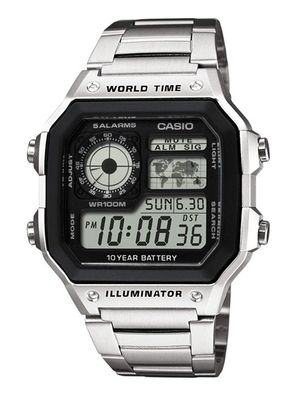 Casio Collection Herrenuhr Armbanduhr Edelstahl Uhr Digitaluhr AE-1200WHD-1AVEF