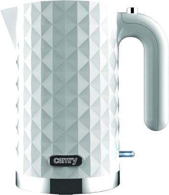 Camry CR 1269W Design-Wasserkocher mit Filter 1,7 L 2.200 W weiß