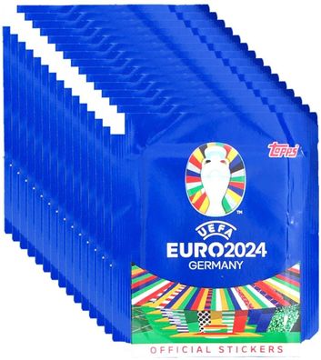 Topps Official EURO 2024 Fußball EM Collection 100 Tüten 600 Sticker NEU!