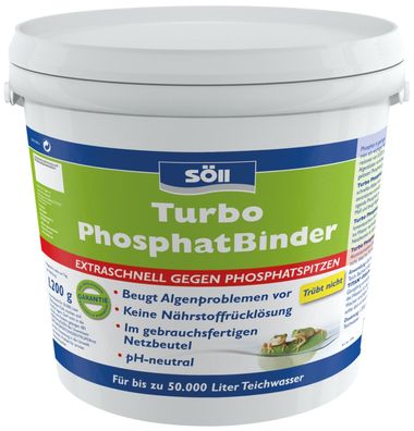 Söll Phosphatentferner 1,20 Kg Turbo PhosphatBinder bis 50 Qbm Teichwasser