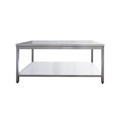 stabiler Arbeitstisch Tisch Edelstahl m. Grundboden 180 x 60 cm NEU