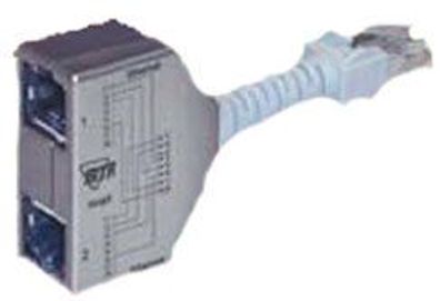 RJ45 Anschlussverdoppler (Ethernet/ Ethernet) 2 Stück