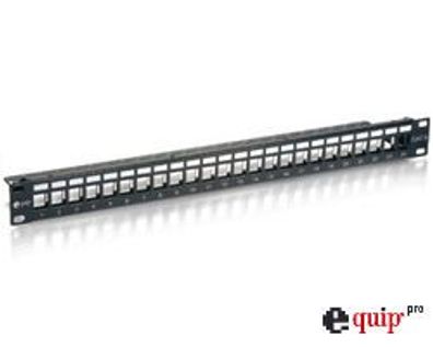 equip 24-Port Keystone Patchpanel Cat.6 ungeschirmt (schwarz)