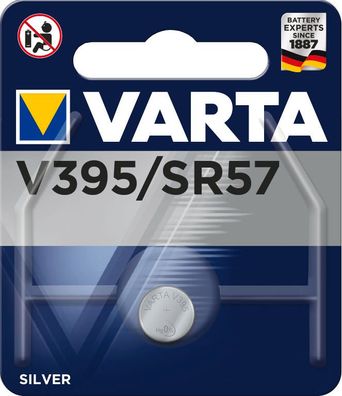 VARTA Knopfzellenbatterie Electronics V395 (SR57) Silber